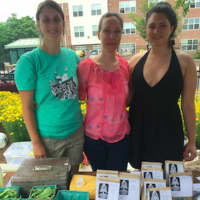 <p>From left: Haley Nedderman, Michela Casey and Stephanie Sereday sell products from the White Pine Community Farm in Wingdale, N.Y. They are students with Twin Star Herbal Education in New Milford, a partner with White Pine.</p>