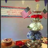 <p>Joia and Andrew&#x27;s Red, White and Blue 4th of July party. The flowers were from Whole Foods.</p>