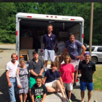 <p>Volunteers dropping off goods and picking up crafts in Gassaway, West Virginia (not far from the recent flooding.)</p>