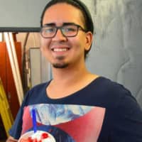<p>Miguel Cosme, 22 of Belleville, is bringing rolled ice cream to King&#x27;s Court in Lyndhurst.</p>