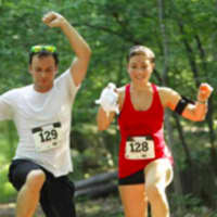 <p>The Flat Rock Brook 5K features a trail through the forested nature center in Englewood.</p>