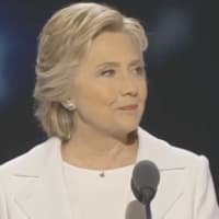 <p>Hillary Clinton delivers her acceptance speech at the Democratic National Convention.</p>