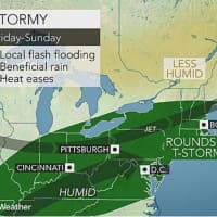 <p>Rounds of storms could be flashing flooding to the area Friday through Sunday.</p>