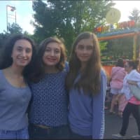 <p>From left, Samantha Ballas, 15, Stephanie Ballas, 14 and Grace Pomposello, 14</p>