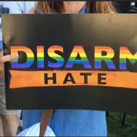 <p>Protestors gather at &quot;Love Trumps Hate&quot; rally</p>