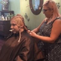 <p>Glen Rock&#x27;s Stag House stylist Gwen Roos is the stylist give sMelanie Blohm a trim before she returns to William Paterson.</p>