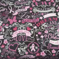 <p>Breast cancer awareness fabric</p>