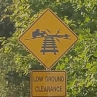 <p>A new warning sign for truck drivers. It was installed on Commerce Street just before a blind curve near the railroad crossing at the Taconic State Parkway Extension in Valhalla.</p>