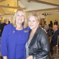 <p>TV host Nancy Grace, right, and Debra Greenwood, president and CEO of the Center for Family Justice.</p>