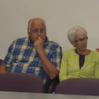 <p>Doug and Merry Jackson of Oxford, whose daughter Lori was killed by her estranged husband in 2014, attended a Domestic Violence Awareness Month event in Fairfield on Wednesday.</p>