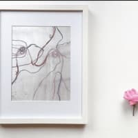 <p>The stitches in Haile Binns&#x27; painting represent the recovery process from breast cancer treatment</p>