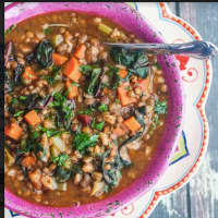 <p>A spinach vegetable barley bean soup made by New Canaan resident Jeanette Chen.  She has the recipe for this dish on her blog.</p>