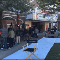 <p>An independent movie dubbed “Love in the Newsroom” is shooting outdoors at the site of the old Fairfield Community Theatre at the Post Road and Unquowa Road in Fairfield on Monday.</p>
