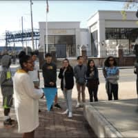 <p>Ponus Ridge Middle School students were able to see sculptures, murals and graphics created over the years during a public art walking tour Oct. 6 in South Norwalk.</p>