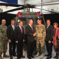 <p>U.S. Sens. Chris Murphy and Richard Blumenthal, with Gov. Dannel Malloy and U.S. Rep. Rosa DeLauro are among those at the Sikorsky event.</p>