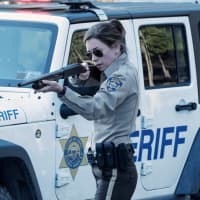 <p>Actress Julianne Nicholson plays the sheriff in &quot;Eyewitness,&quot; a 10-episode USA Network series based in the Village of Tivoli in Dutchess County.</p>