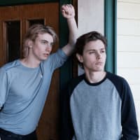 <p>Actors James Paxton and Tyler Young play the witnesses of a triple homicide.</p>