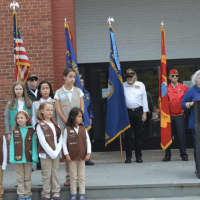 <p>Danbury Mayor Mark Boughton, Danbury Girl Scouts and Danbury resident Mary Teicholz are part of the Ninth Annual Walk of Honor on Sunday.</p>