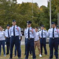 <p>The Danbury High School Junior ROTC attend the Danbury Walk of Honor.</p>