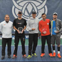 <p>​Men&#x27;s Winners and Finalists -  from left, tournament director Scott Slobin from the Patterson Club; winners Mark Parsons and Johan du Randt; finalists Max Le​ ​Pivert and George Wilkinson.</p>