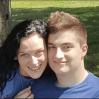 <p>Easton resident Zach Standen and his girlfriend Connie Rude</p>