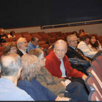 <p>About 100 people attend the Shaban/Himes debate Sunday night at Wilton High School.</p>
