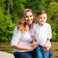 <p>Danbury&#x27;s Emanuela Palmares, Republican candidate for the 110th General Assembly District, with her 4-year-old son Caio.</p>