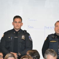 <p>New Castle Police were stationed at the Nov. 1 Chappaqua school board meeting, the second time since a resident&#x27;s outburst at a meting last month.</p>