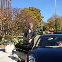 <p>Former Horace Greeley High School drama teacher Christopher Schraufnagel leaves New Castle Justice Court, located in Chappaqua, following his guilty plea in a sex-abuse case.</p>