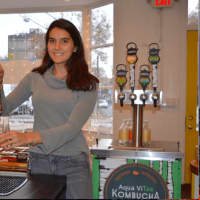 <p>Aishah Avdiu, a 17-year-old Westport resident and senior at Staples High School is owner and founder of her own business -- Bar &#x27;Bucha, which just opened at 601 Riverside Ave. in Westport.</p>