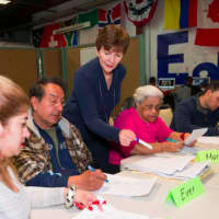 <p>A volunteer-taught English as a Second Language class</p>