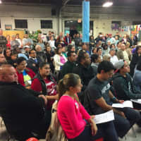 <p>The crowd at Neighbors Link in Stamford during a forum Monday night on concerns for immigrants after the election of Donald Trump.</p>