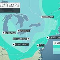 <p>Gusty winds will make the temperature feel more like the 20s and 30s in the area on Sunday.</p>