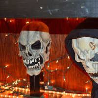 <p>Some of the masks Kahn sells</p>