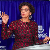 <p>Guest speaker Sonia Manzano shares her story of having an inferior education and a drive to overcome obstacles.</p>