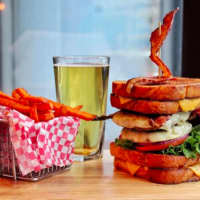 <p>Killer B of Norwalk offers up burgers served on grilled cheese sandwiches.</p>