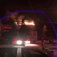 <p>The roof of a North Columbus Avenue home collapsed while firefighters were battling a blaze on Wednesday.</p>