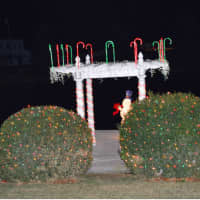 <p>Decorations fill the yard at the Wilton home of Walter Schalk.</p>