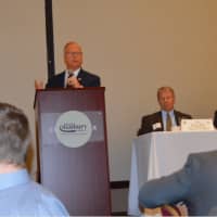 <p>Merging Danbury&#x27;s homeless shelters was one big topic in Danbury Mayor Mark Boughton&#x27;s State of the City Address on Friday afternoon.</p>