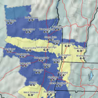 <p>A look at snowfall accumulation projections for Dutchess and some points north.</p>