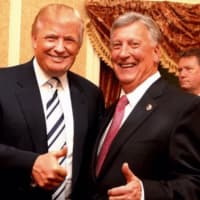 <p>Sheriff Butch Anderson, right, with President-elect Donald Trump.</p>