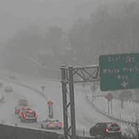 <p>A look at I-287 at the I-87 interchange just before 8:30 a.m.</p>