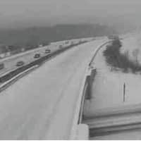 <p>A look at condition on the Taconic State Parkway near Route 35 in Yorktown just before 9 a.m. Saturday.</p>