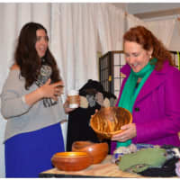 <p>Meagan Cann, owner of the Workspace Collaborative, with U.S. Rep. Elizabeth Esty.</p>