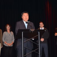 <p>State Sen. Tony Hwang of Fairfield (R-28) promotes safe rides over the holidays with the Uber/MADD partnership</p>