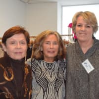 <p>Volunteers, from left, Fritzie Ratsky, Elaine Rubinson, and Nadine Baccellieri are shown at Clothes to Kids of Fairfield County.</p>