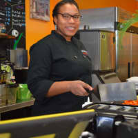 <p>Tanisha Williams,  owner of  Fragrant Basil Juice Cafe.</p>