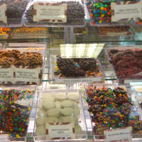 <p>An array of chocolates is displayed at the Darien store.</p>