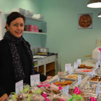 <p>Andrea Greene is letting the chocolate chips fall where they may at Connecticut Cookie Company in Fairfield.</p>