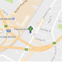 <p>Police were searching this part of Midland Avenue near I-95 late Wednesday for a suspect involved in a bank robbery in central Greenwich, Conn.</p>